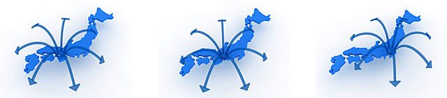 関西中部関東のネットワーク